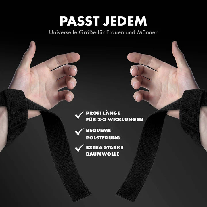 Zughilfen + Handgelenk Bandagen Fitness Bundle